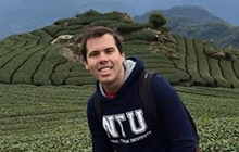 Tim Quinn in the tea fields at one of the highest points in Alishan, Taiwan