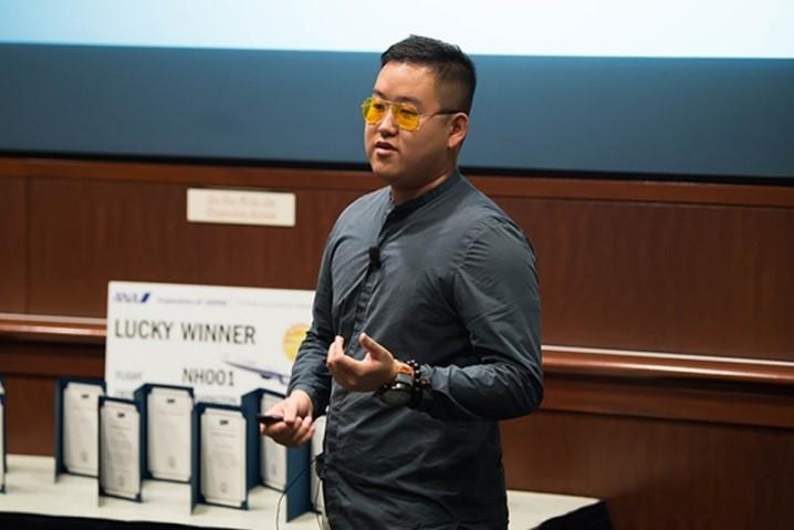 GW junior Yi Zhao at last year’s J. LIVE Talk 